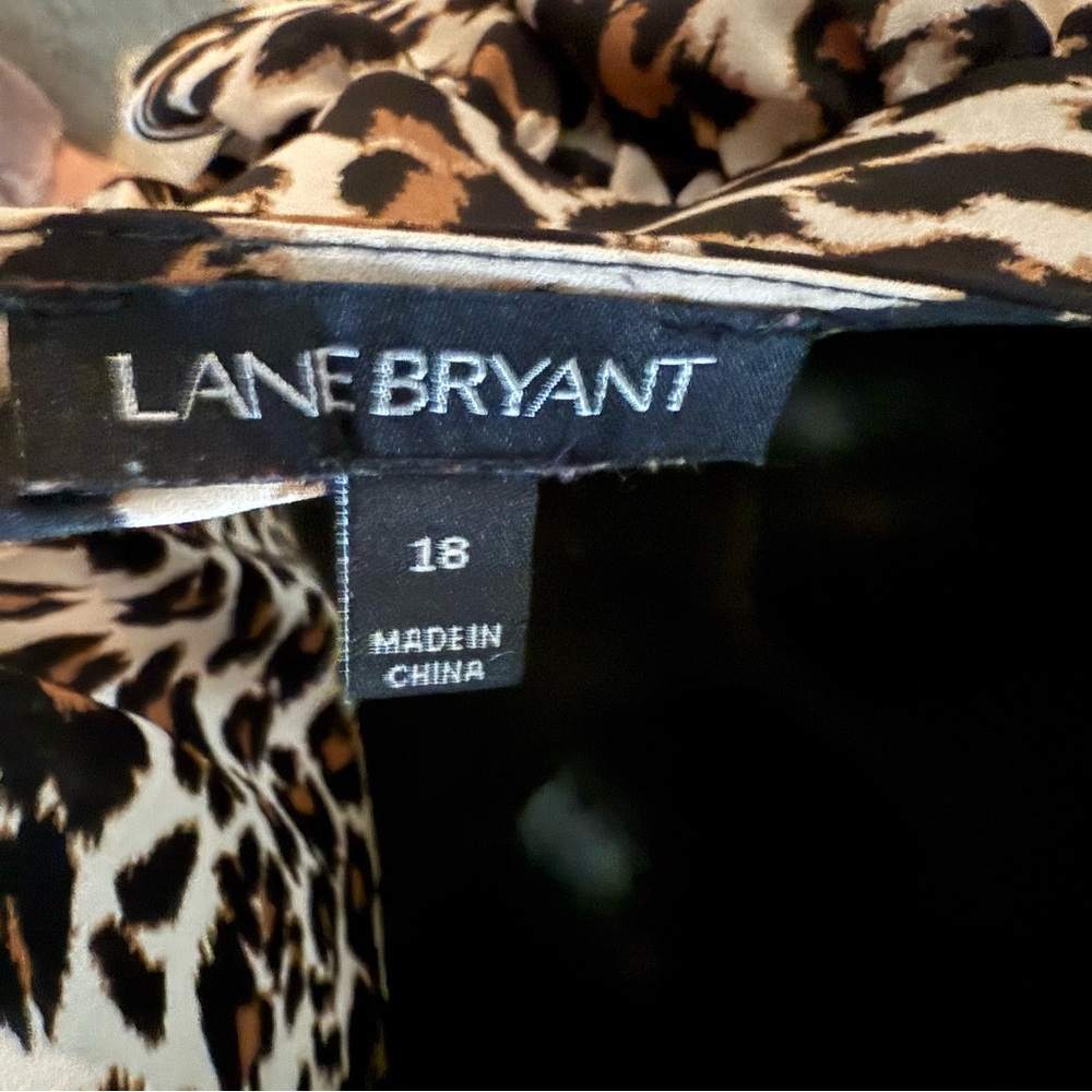 Lane Bryant Leopard Print Ruffle Blouse - Picture 4 of 4